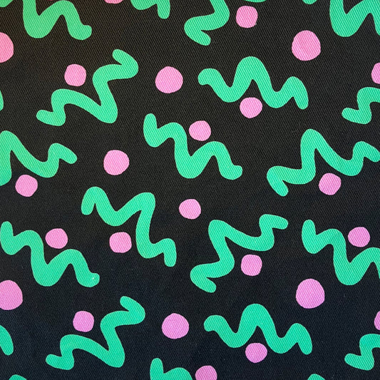 Fabric- Squiggle Print Cotton Drill