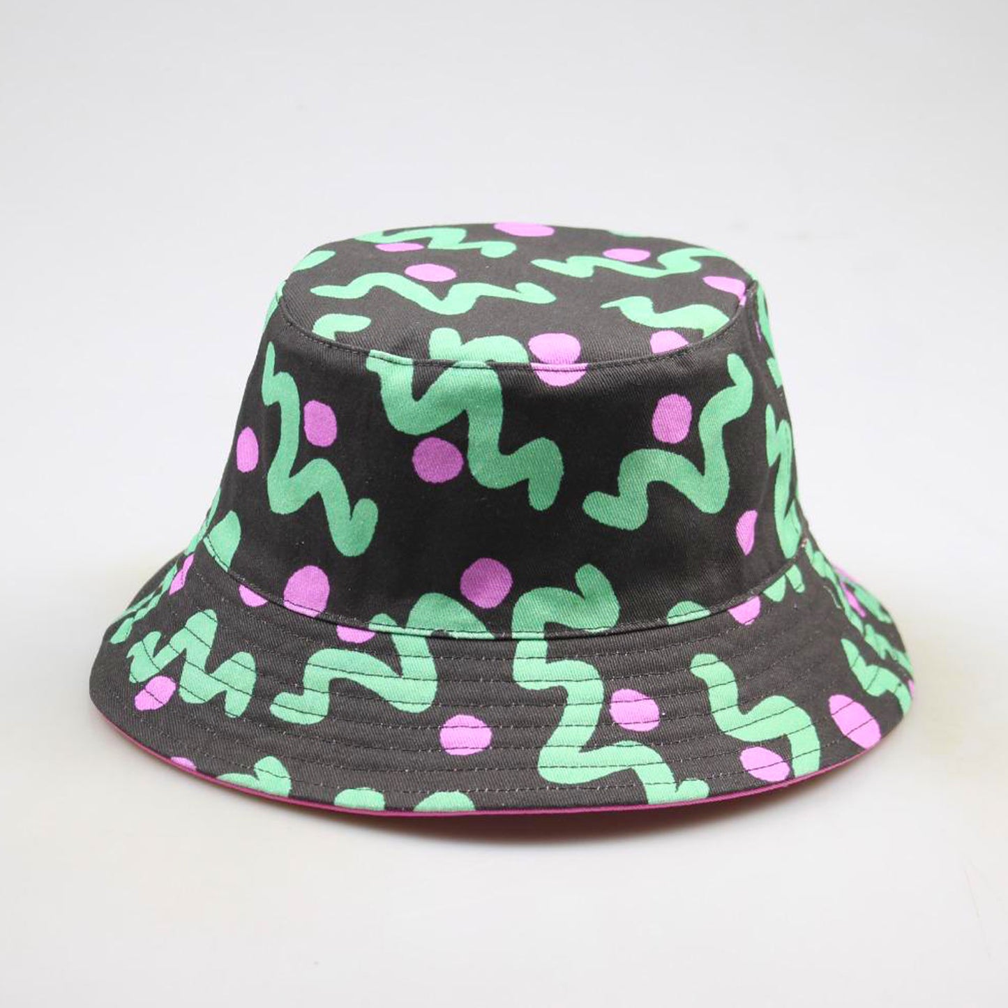 Squiggle Print Bucket Hat