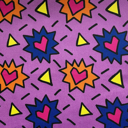 Fabric- Love Heart Print Cotton Drill